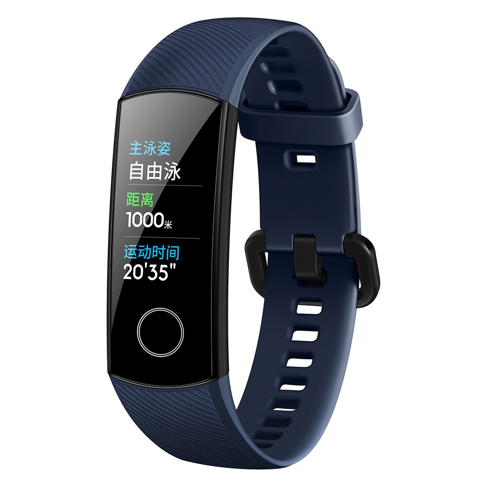 Huawei honor band 5 smart pulsmåler sportsarmbånd band 5 tracker smart oled svømning vandtæt bluetooth: Blå