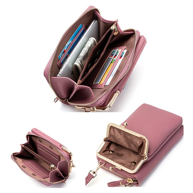 Zebella Telefon Tasche PU Leder Reise Tragbare Schulter Tasche Damen Geldbörsen Luxus Umhängetasche Umhängetasche