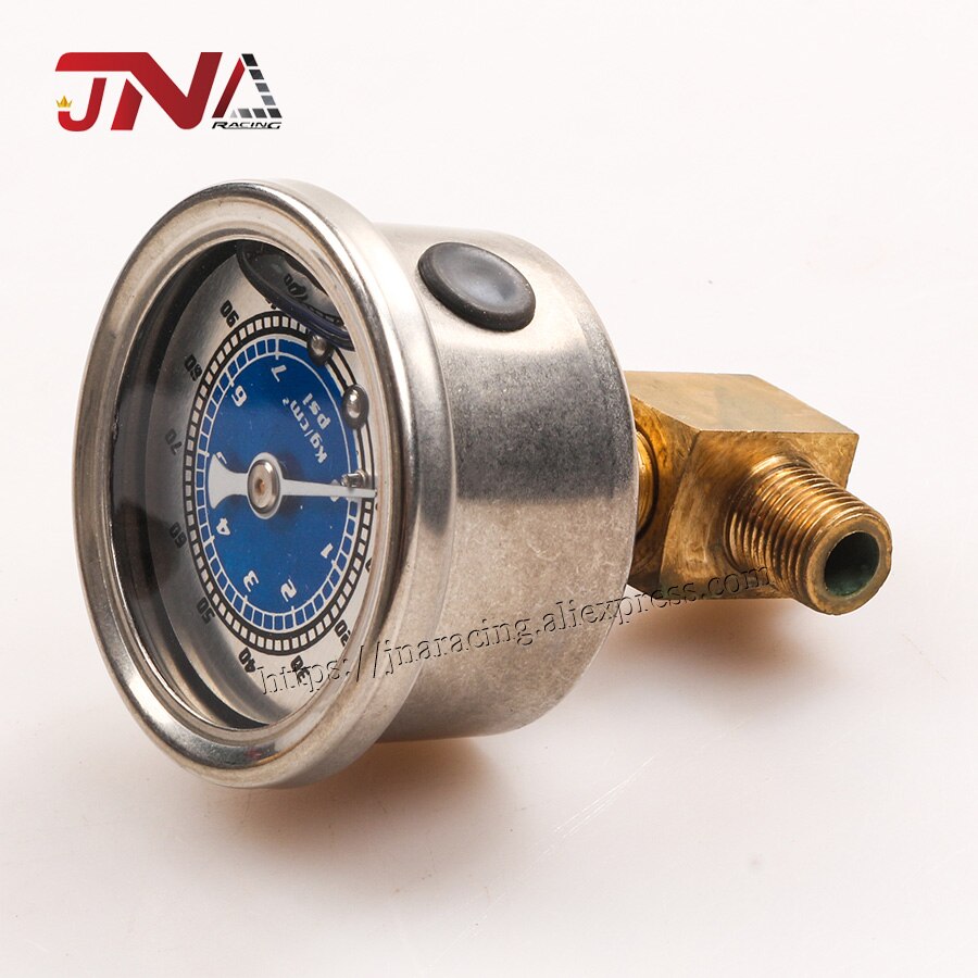 Universal Oil Pressure Gauge Liquid Filled Gauge Aluminum Fuel Pressure Gauge