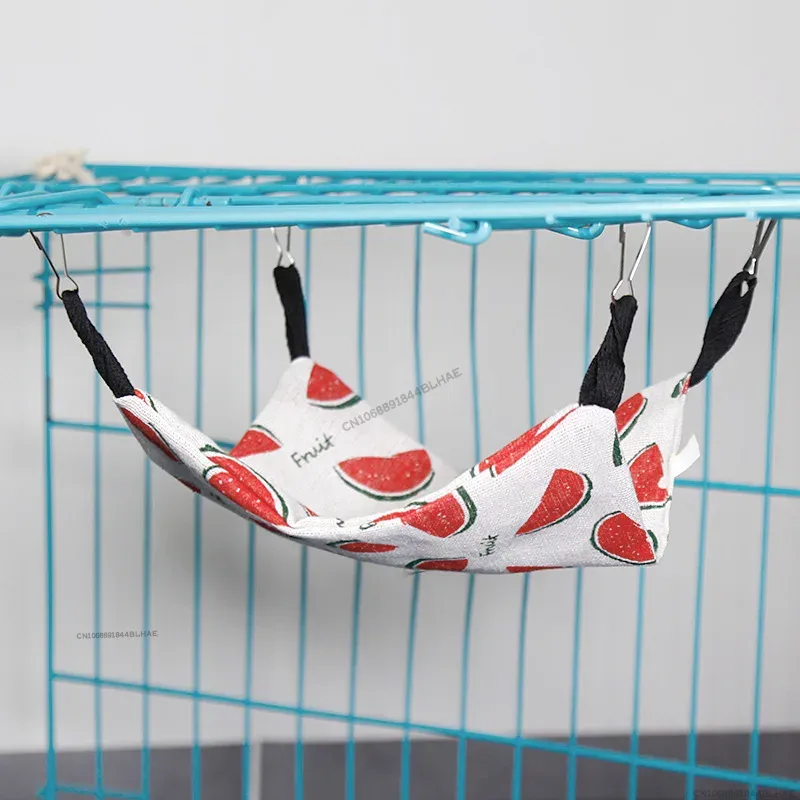 Hamac en peluche pour Hamster, petit Animal, Double couche, sac de couchage épais, nid pour animaux de compagnie, Rat, écureuil, Cage suspendue pour maison