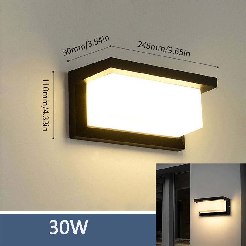 Led buitenwandlamp Waterdicht IP66 Bewegingssensor Led buitenverlichting Veranda Verlichting Balkon Tuinverlichting Buitenwandlamp: Light Grey / Cold White / 6w