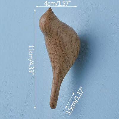 Krok harts fågel klädkrok väggförvaring klädkrokar sovrum väggdörr tredimensionell klädhängare nordisk dekoration: Träfärg