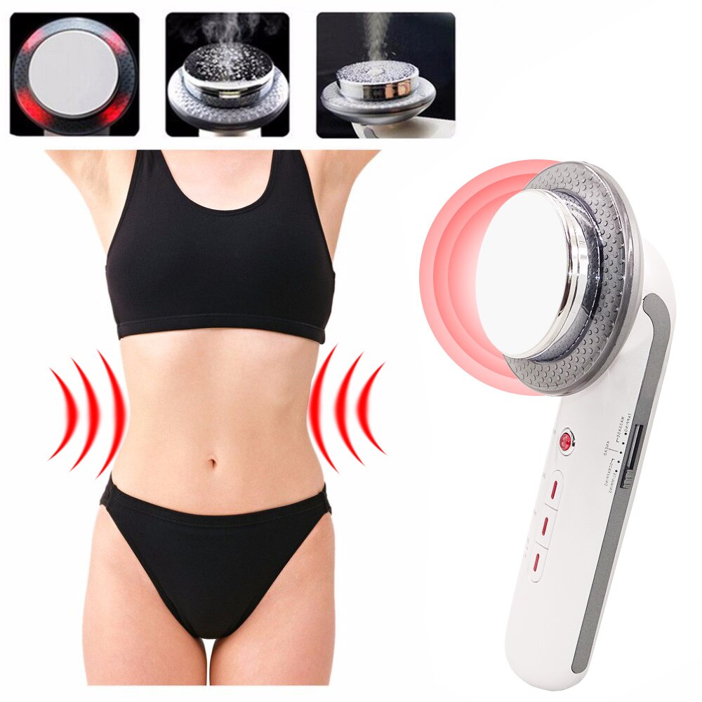 3 in 1 Facial Lifting EMS Infrared Ultrasonic Body Massager Device Ultrasound Slimming Fat Burner Cavitation Face Beauty Machine