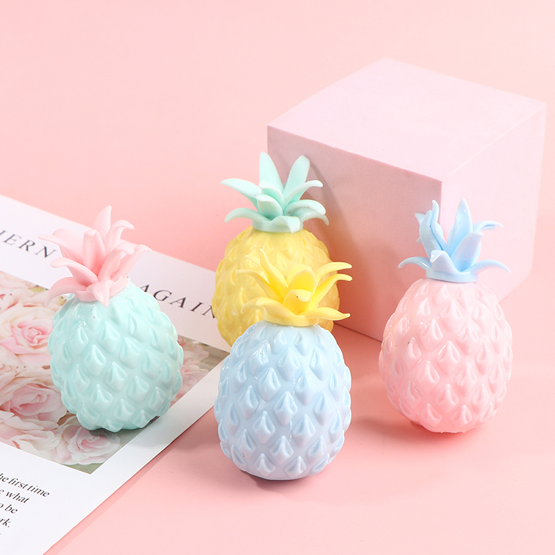 Rolig mjuk ananas anti-stress boll leksak för barn, vuxen fidget squishy antistress kreativitet sensorisk leksak