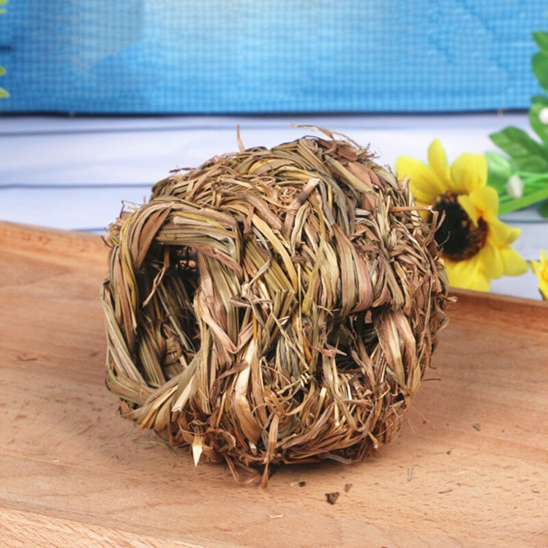 Hjemmevævet bur til marsvin hamster komfortabelt kæledyr håndvævet græsnet tilbehør til små dyr kanin