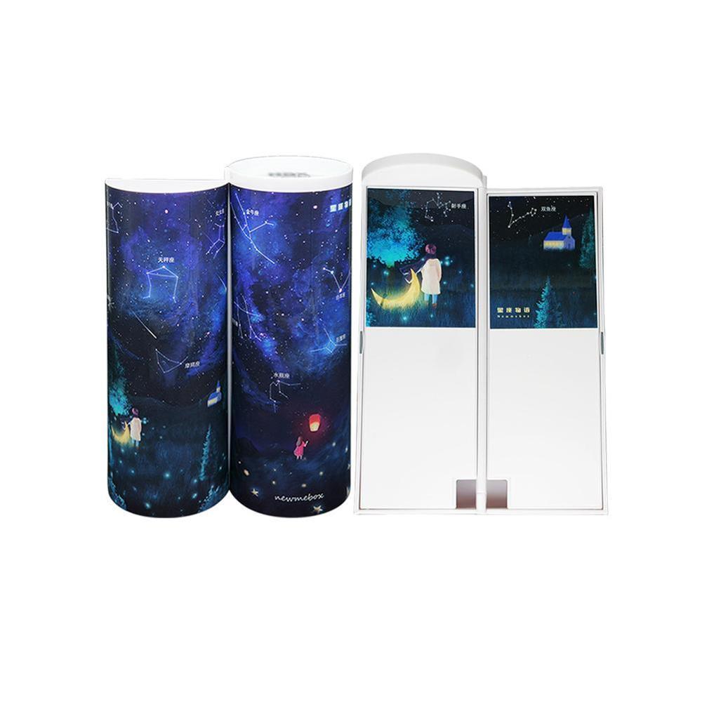 Kawaii Pencil Case Double Layer Pen Box With Mirror Calculator Whiteboard Pen Wiper For School Supplies Cosmetic case etui: B