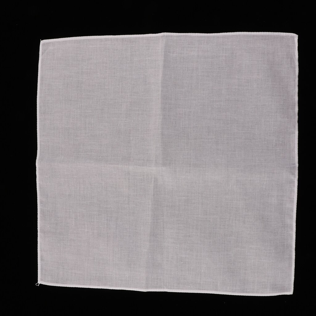 100% coton carré Super doux lavable Hanky 10 pièces hommes mouchoirs blancs femmes enfants classique mouchoir