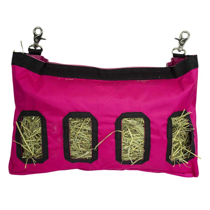 Hay Bag Hanging Feeder Holder Feeding Dispenser Container for Small Animals Pet M68E: Red L