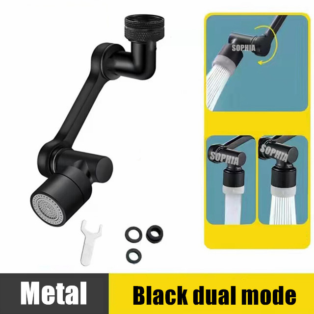 Metal Copper 1080° Rotation Faucet Aerator Extender Swivel Robotic Arm Faucets Sprayer Head Nozzle Kitchen Tap Saving Water: Gold