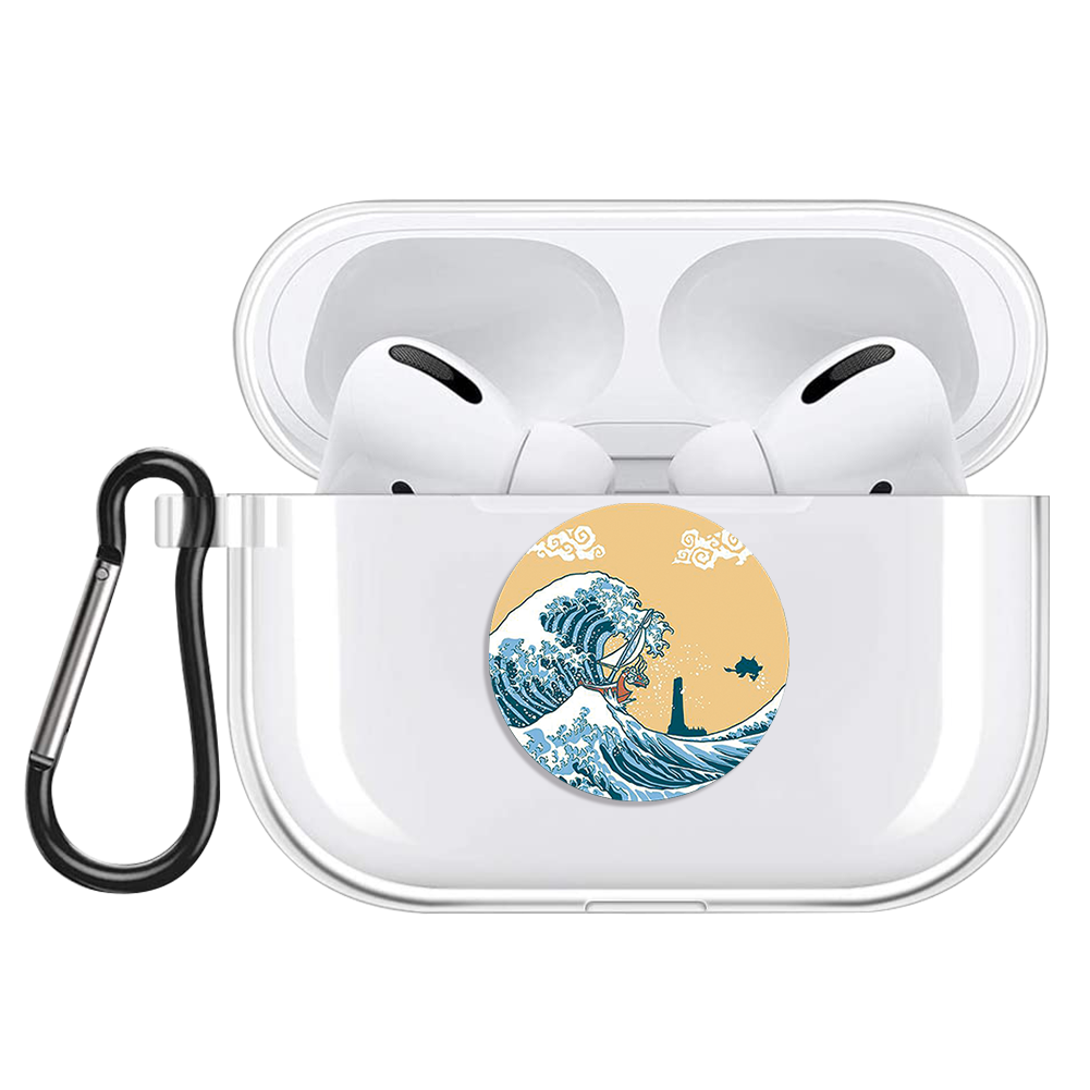 La Grande Onda di Kanagawa Auricolare Custodia Per AirPods Pro Custodie Molle Del Silicone di Lusso Texture Opaca Della Copertura di Protezione per AirPod 3: Kpet-tm-hlhuyuan3d