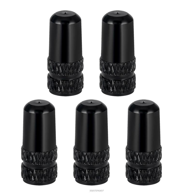 Schrader or Presta Bicycle Valve Cover, 5 Packs, Optional A/vf/v, Lightweight, Rough Erosion for Car Motorcycle 21: BK-P