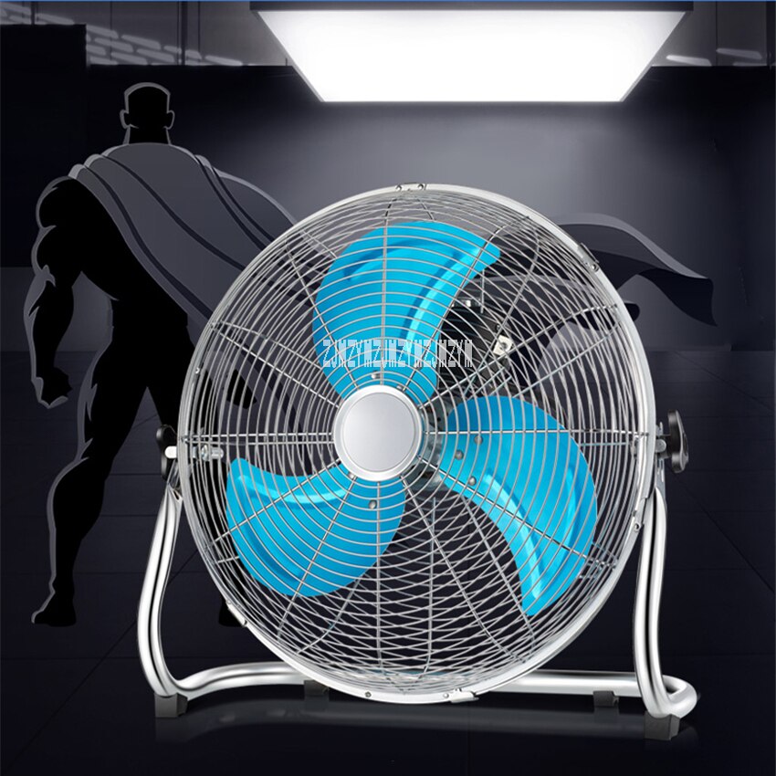 FE-40 16inch Industrial Electric Fan Household 3 Gear Adjustment Floor Fan Aluminium Leaf Large Wind 1200rpm Stand Fan 220V
