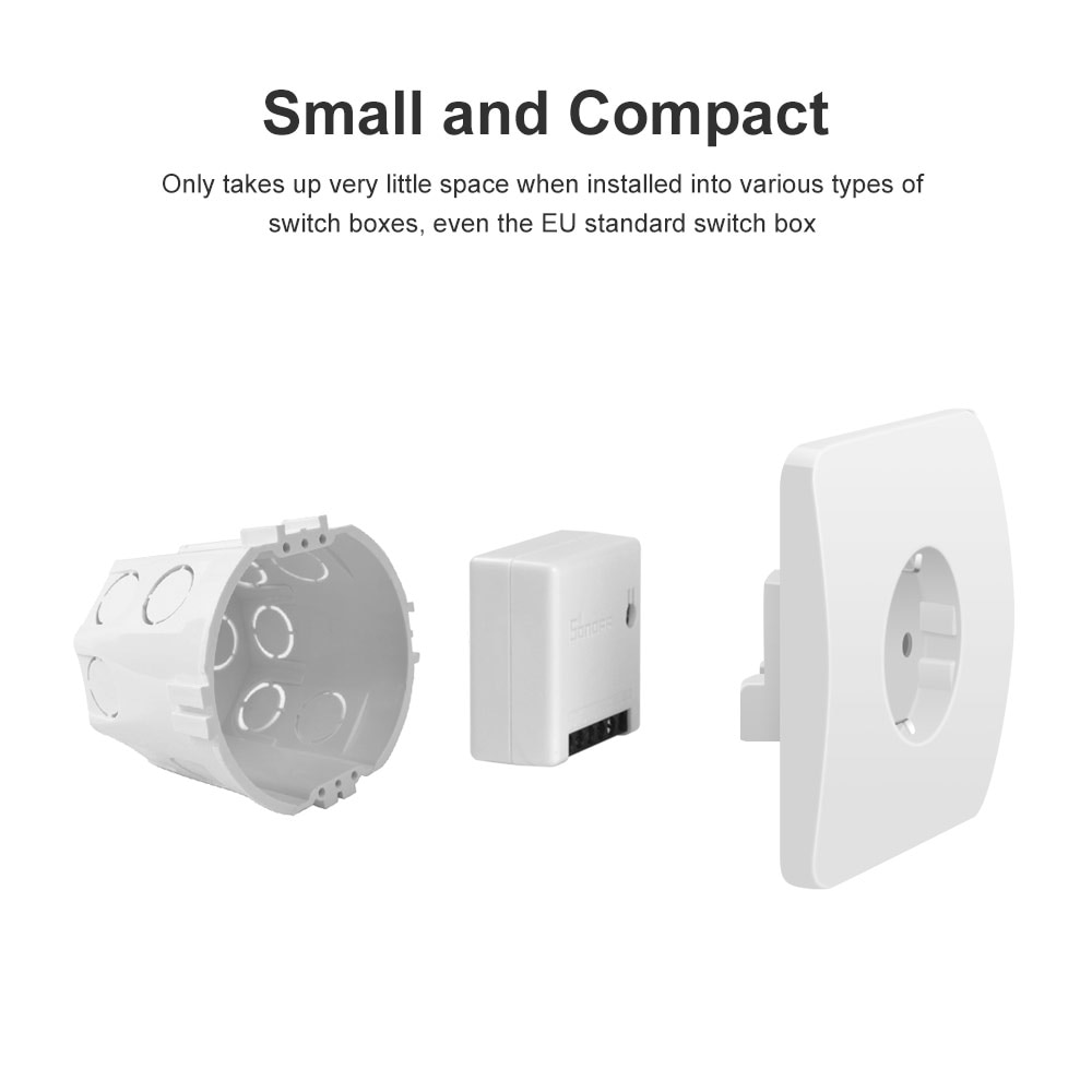 SONOFF MINI interruptor WiFi módulo temporizador inteligente 10A interruptor de 2 vías compatible con aplicación/LAN/Control remoto de voz DIY para automatización inteligente del hogar