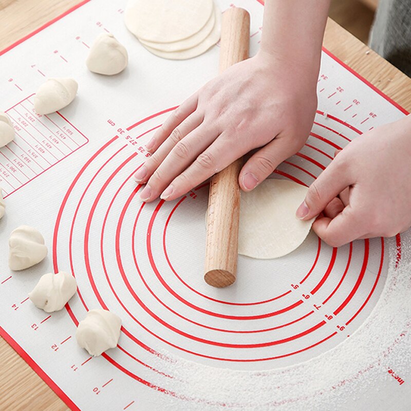 1pc grote siliconen bakmatten, antiaanbakmat, deegmat voor cake, pizza, kneedmat, 60 x 40cm siliconen bakvormen met maatverdeling