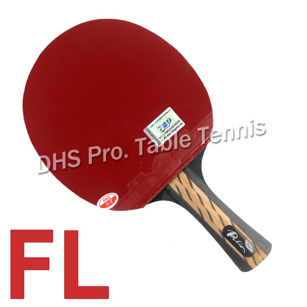 Pro Table Tennis PingPong Combo Racket Palio TCT with 729 General Sponge Rubber Shakehand long handle FL: FL
