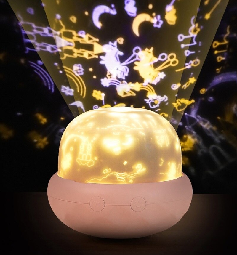 For xiaomi Mushroom projection lamp Children's Bedroom LED Night Light USB charging Color changing starry night light