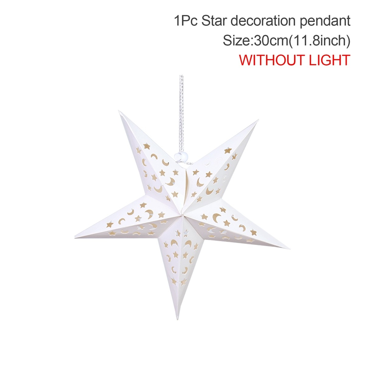 30–75 cm Kerst Holle Ster Opknoping Hanger Raamrooster Kerst Decoratie voor Huis 2024 Papieren Lampenkap Bruiloft Kerstcadeau: Mintgroen