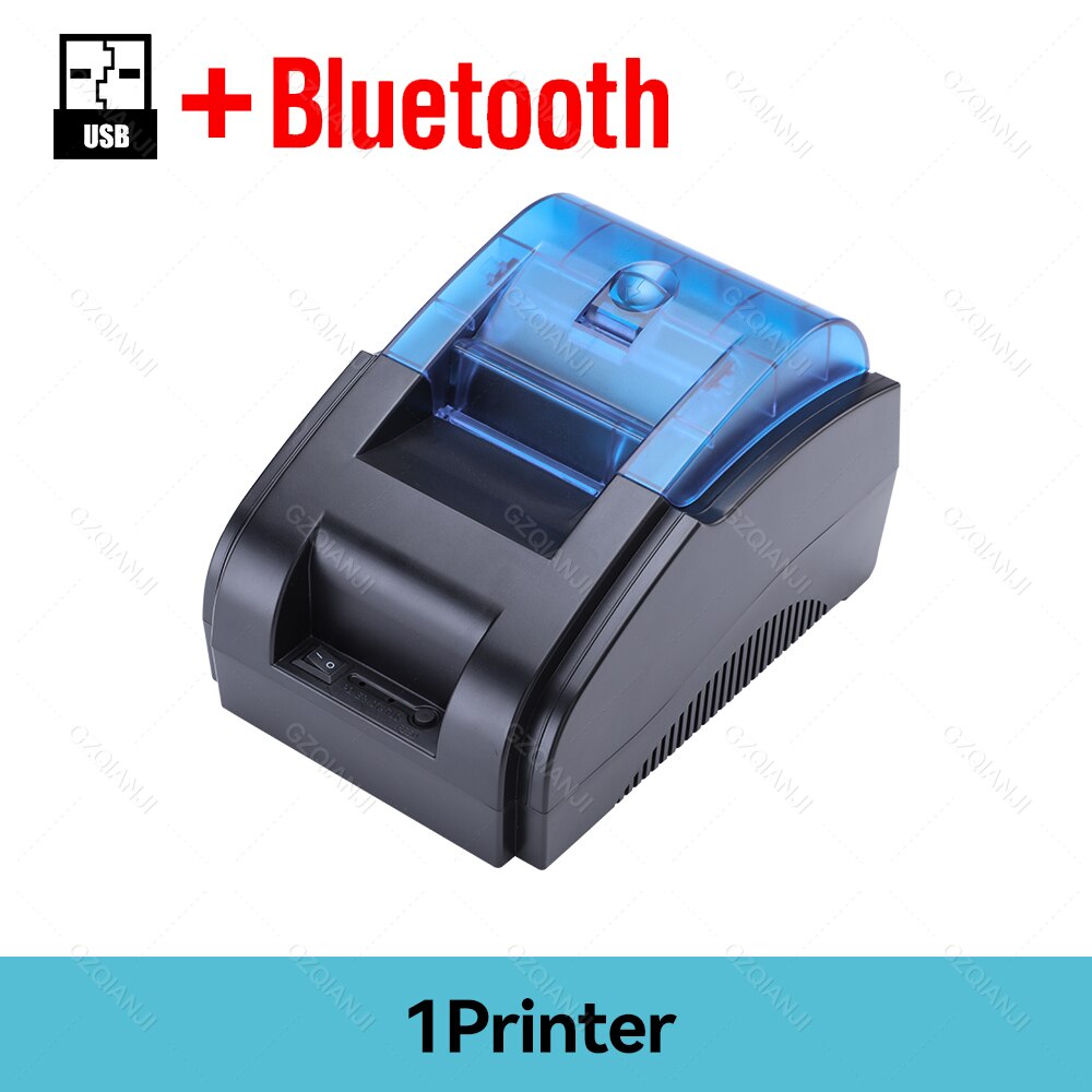 58MM Desktop POS Printer USB Thermal Receipt Bill Printer Printing Maker Restaurant Sales Kitchen for Small Business 2022: USB Bluetooth / US plug