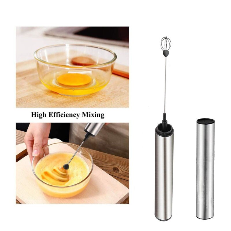 Espumador de leche eléctrico portátil, Mini Espumador de mano recargable por USB, mezclador de bebidas de alta velocidad, licuadora de café, batidor de huevos