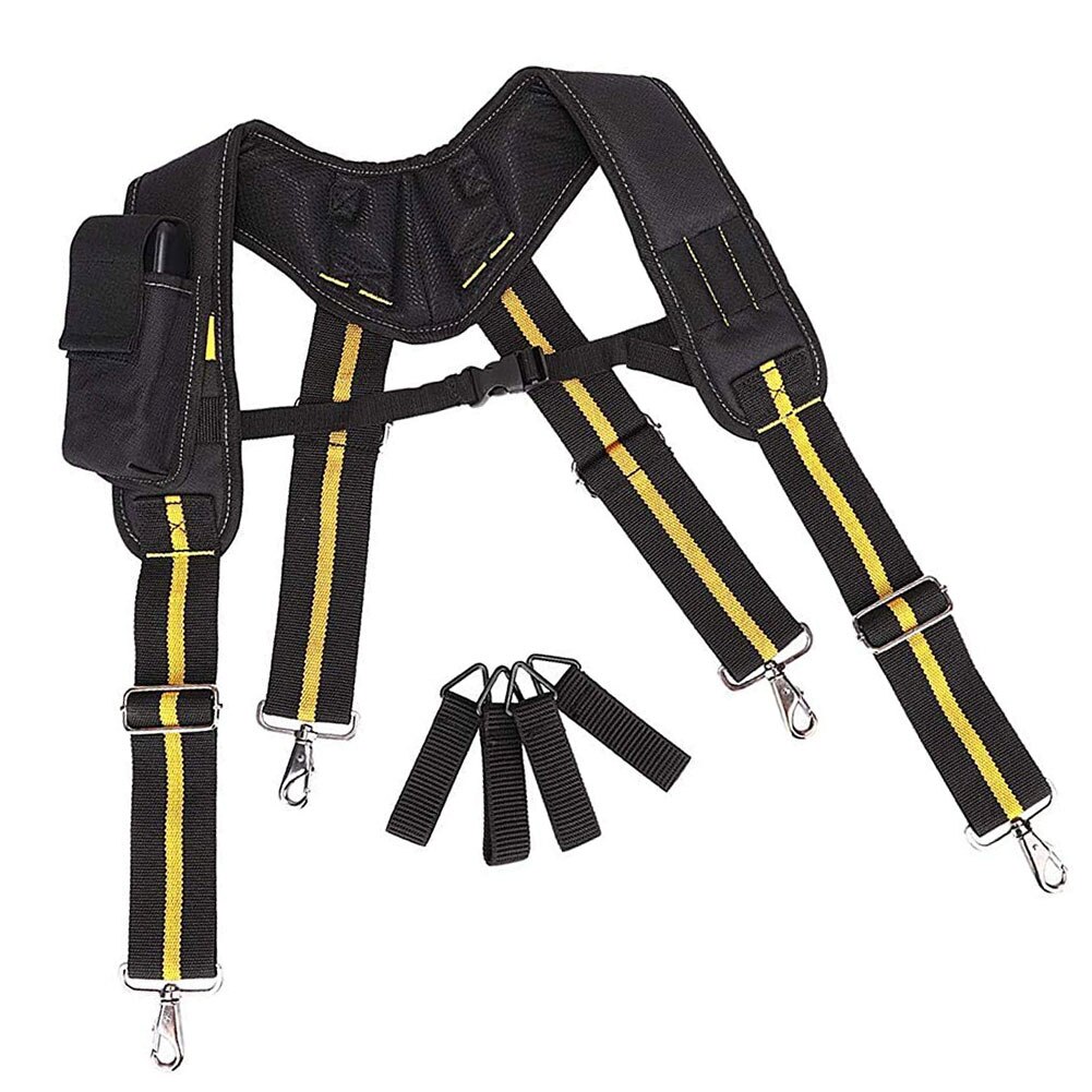 Tool Belt Suspenders Pouch Bag Nail Pocket Set Adjustable Lumbar Support Multi Function Tools Bag for Carpenter Electrician