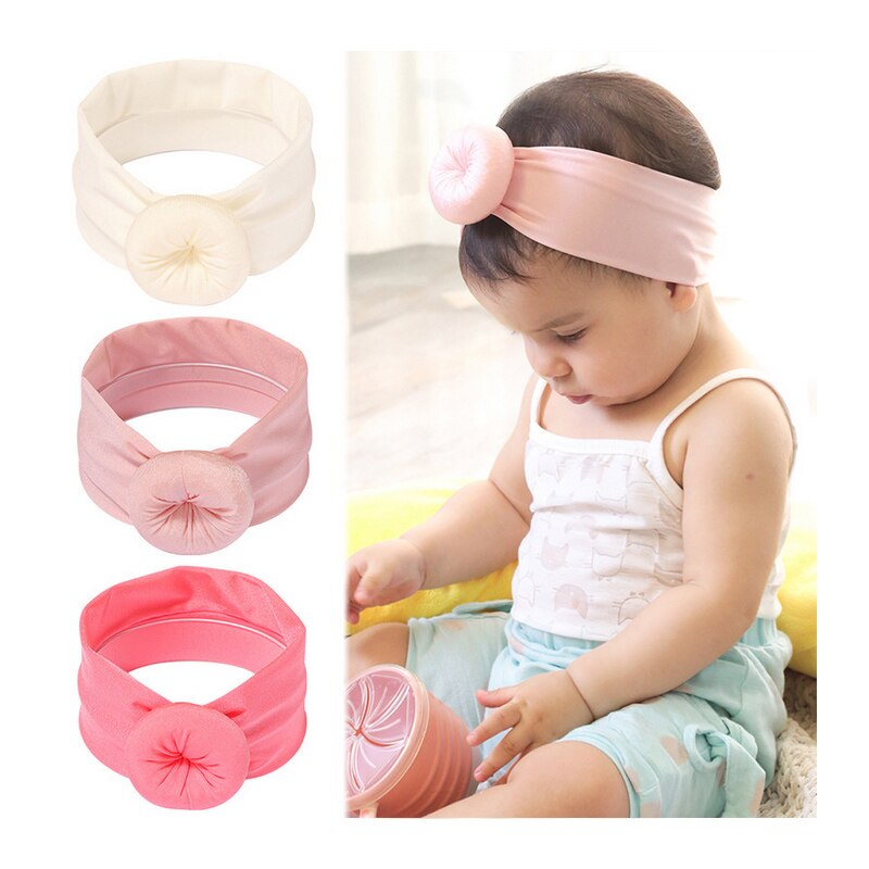 3 unids/set bebé diadema arcos nudo diademas para recién nacidos para chicas con flores y puntos impreso niños turbante bebé accesorios para el pelo