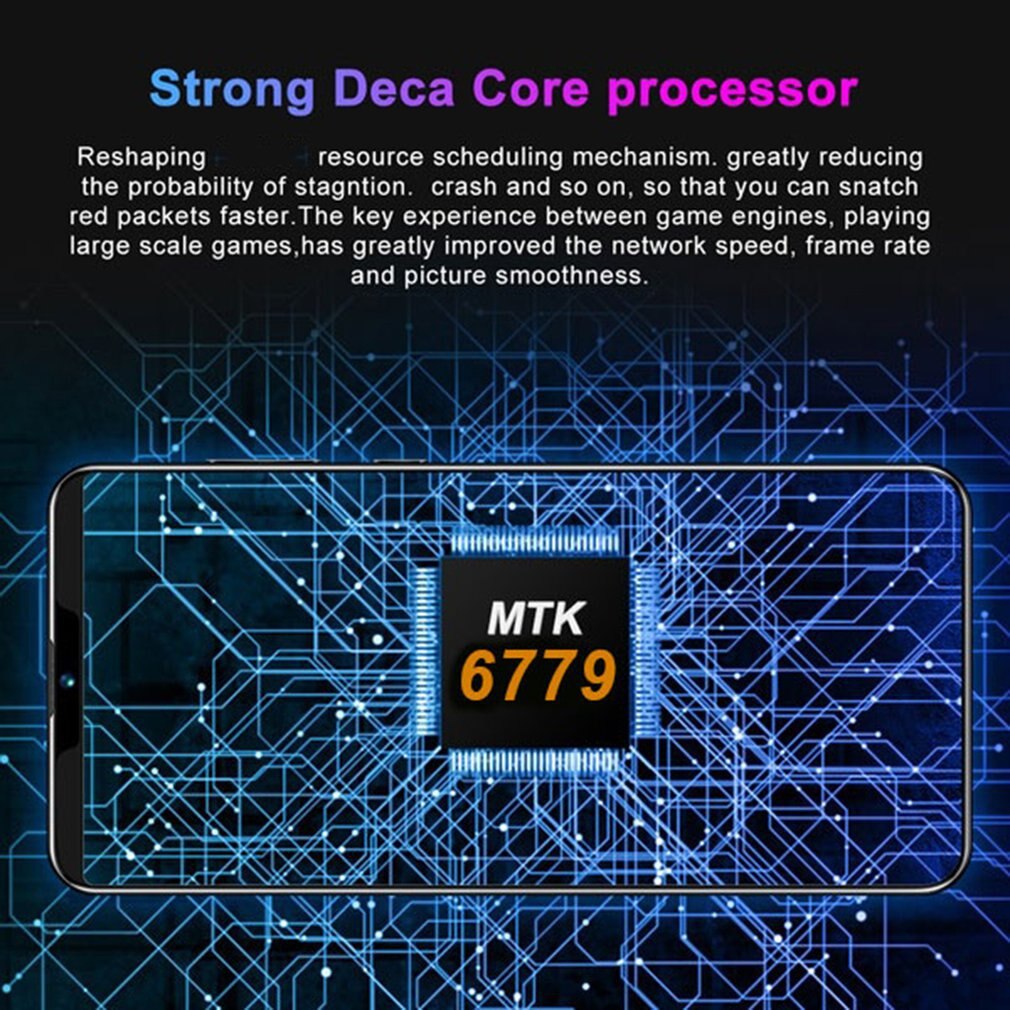Reno4 Pro Smartphone 5.8 Inch Smartphone 512M + 4G 3D Glas Plated Back Cover High Definition Achteruitrijcamera