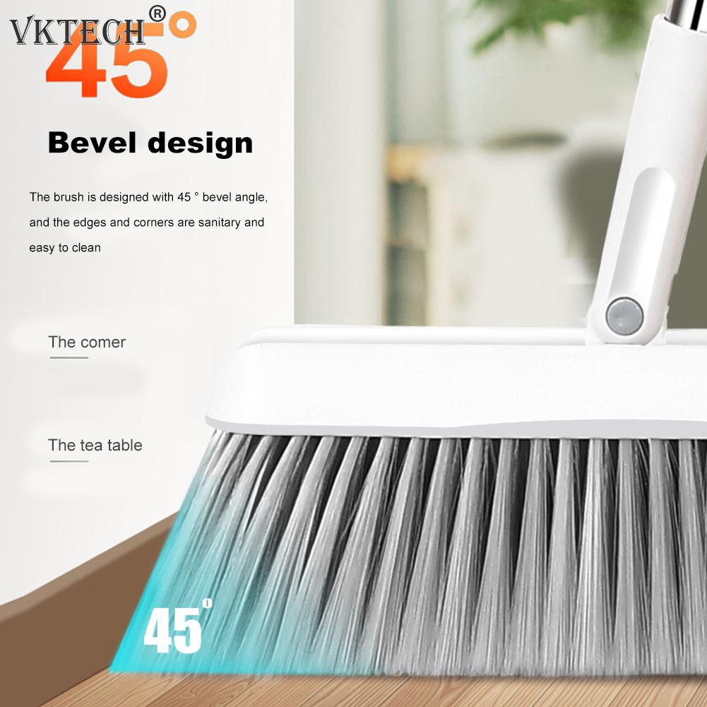 Folding Standing Broom Dustpan Set Rotatable Windproof Floor Cleaning Tool Long Handle Broom Sweep Cleaning Brush Dust Pan