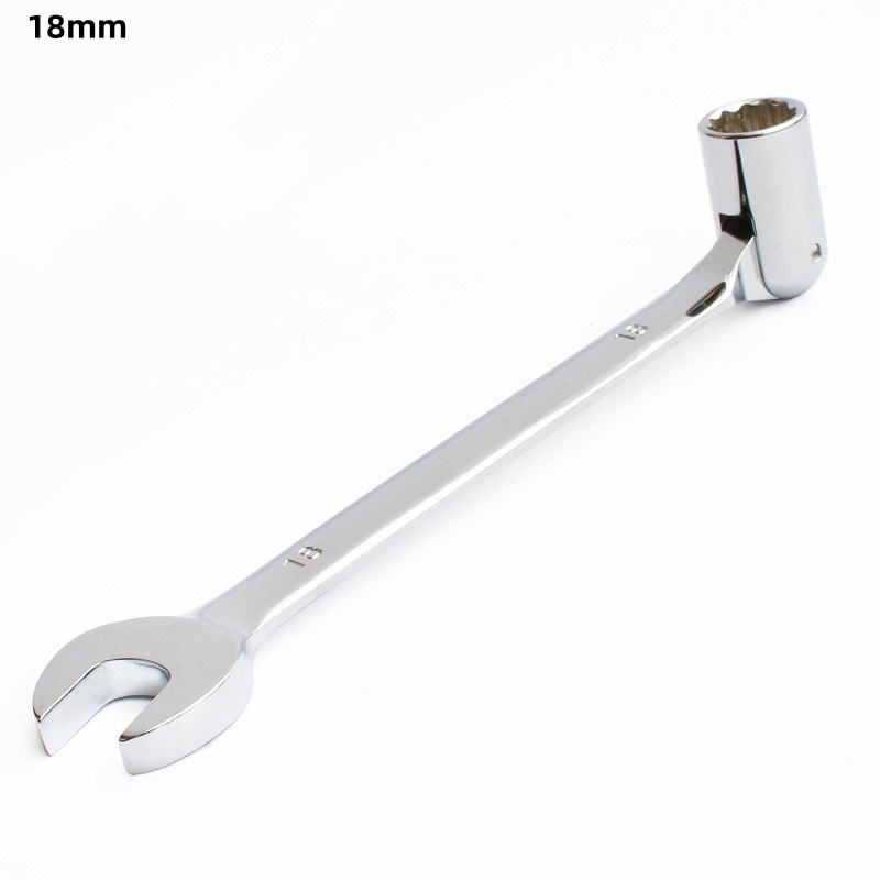 Herramienta de llave de tubo giratoria de doble extremo, juego de enchufes de actividad, herramientas, llave de tubo Flexible de cabeza giratoria métrica, herramienta de acero CRV: Rojo oscuro