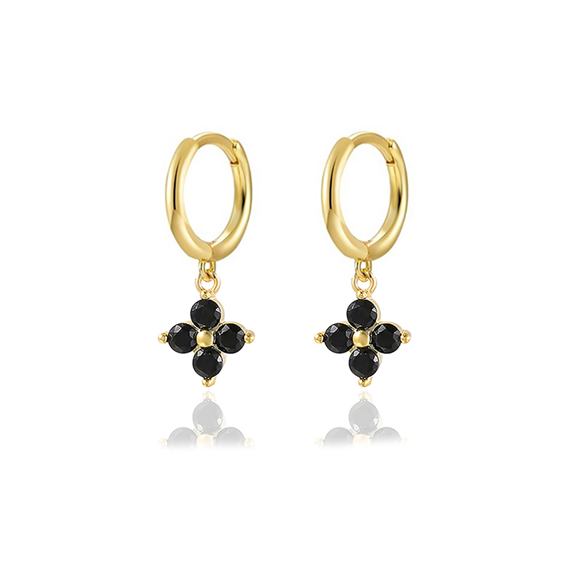 TIANDE-pendientes colgantes de cadena larga para mujer, Color dorado, Piercing de circonita, flor, joyería de 2023