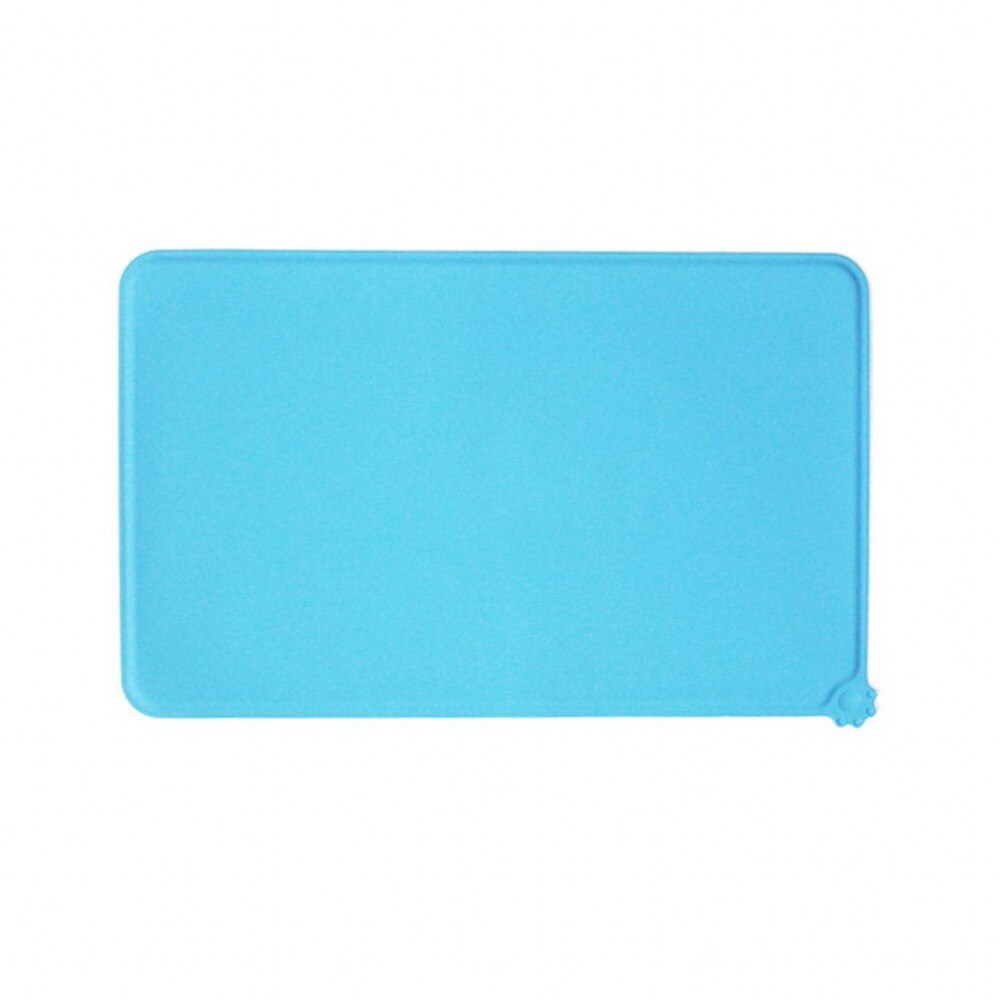 Waterdichte huisdiermat, siliconen honden- en kattenvoermat, drinkmat voor voerbak, placemat voor puppy's, stevige kleine middelgrote en grote hondenvoermat: Blauw