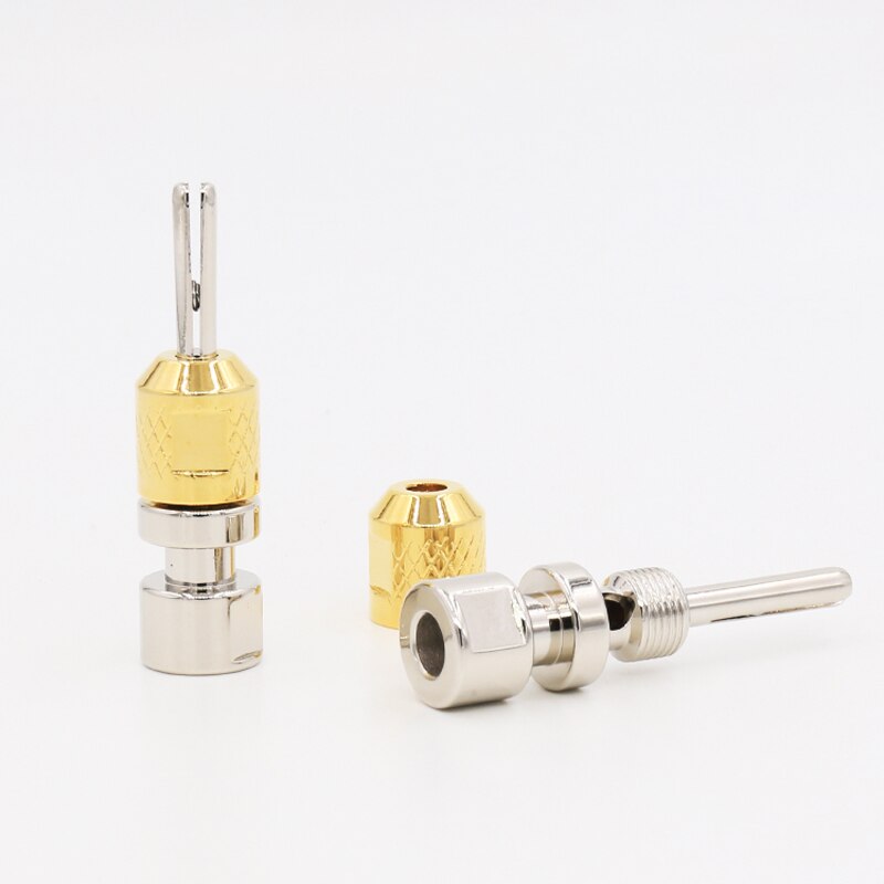 4ps Cardas CAB single Banana plug ,Rhodium plate 4mm cable terminate hole