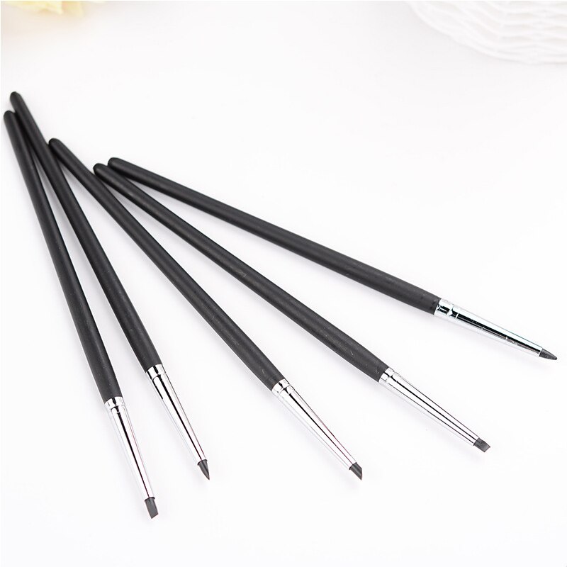 Polymer Clay Tools Soft Silicone Clay Sculpture Color Shapers 5Pcs Pottery Ceramics Tool Modelling Shaper Tools Hobby Craft: S black