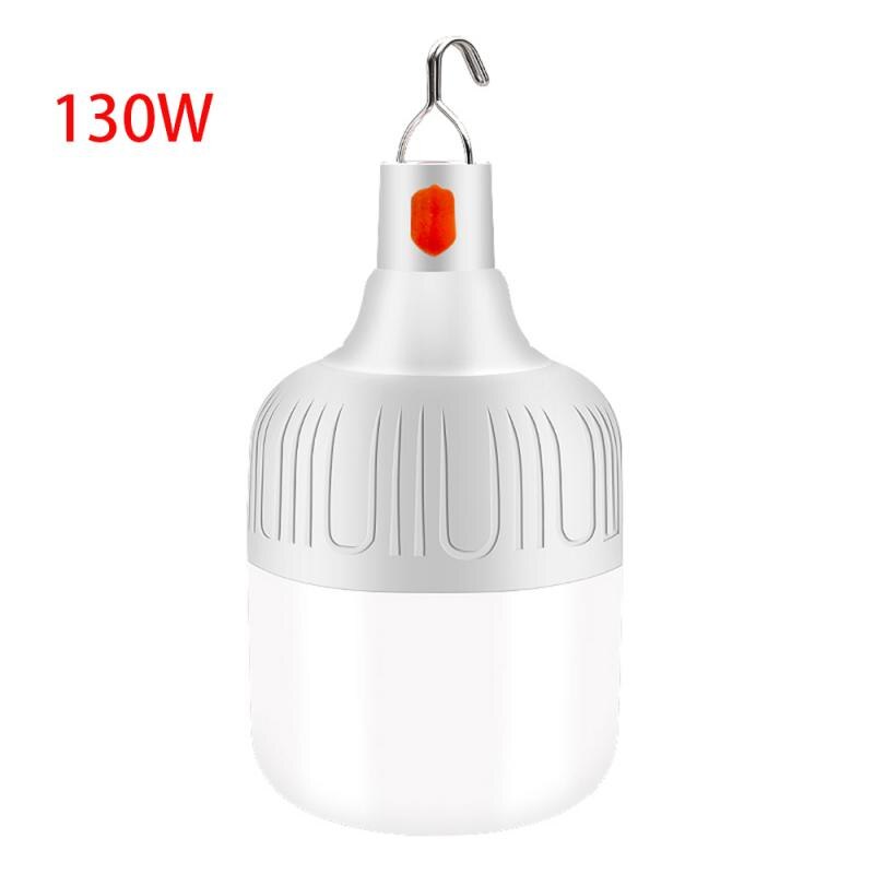 1Pcs Charging LED Super Bright Rechargeable Mobile Emergency Night Light Waterproof Bulb Outdoor Market Lights: 130W