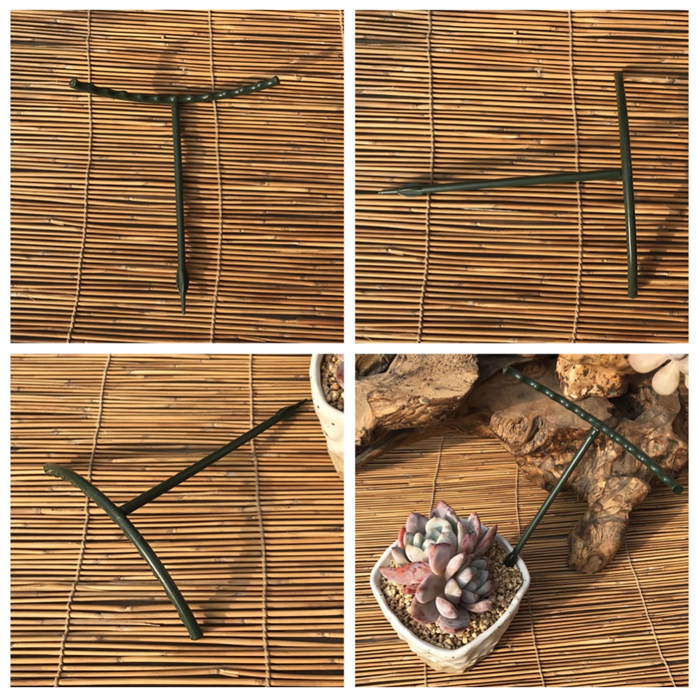 6 stuks/set diy plantenondersteuningsframe kunstmatige mini klimrek bloemenstandaard tuingereedschap plastic u-vorm planten bloemenondersteuning