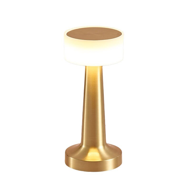 LED Bar Table Lamp Bar/Coffee/Restaurant Desktop Decor Night Light Rechargeable Touch Sensor Wireless Bedroom Reading Lamp: D Gold