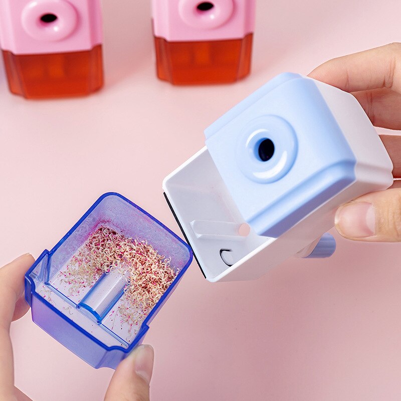 Sacapuntas de estudiante automático Kawaii , papelería de estudio, para niños, sacapuntas de lápiz mecánico, suministros escolares