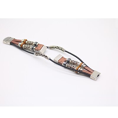 Retro Leder Armband armband für Fitbit Gebühr 3 Band Ersatz Uhr Band für Fitbit Gebühr 3 Smart Armband Zubehör: Rose gold