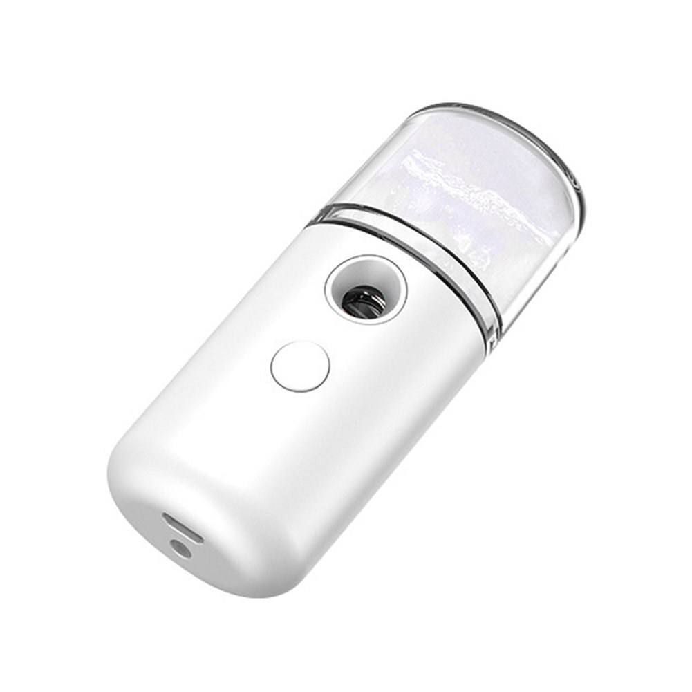 Mini Mist Spuit Gezicht Hydraterende Luchtbevochtiger Usb Oplaadbare Hydrating Apparaat: WHITE