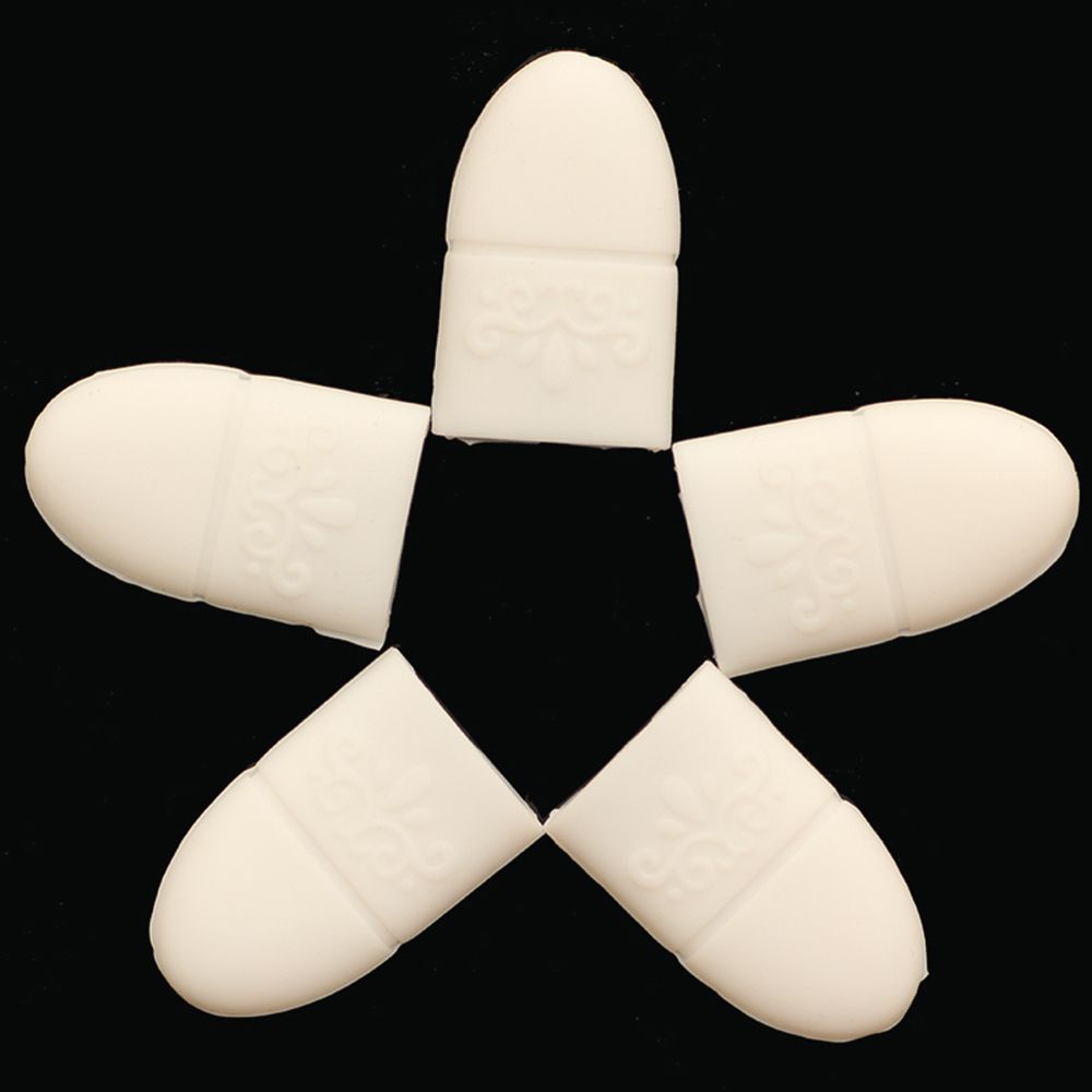 10 Stk/set Nail Art Losweken Cap Gel Polish Remover Wrap Tool Manicure Herbruikbare Wraps Rubber Remover Nail Tool: White