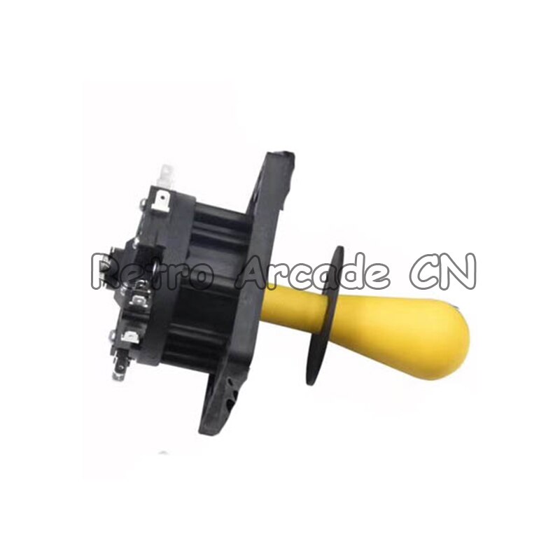 México joystick arcade peças de máquina de jogo de luta vara lidar com plástico oval rocker construção áspera micro-movimento 4/8 maneira: yellow