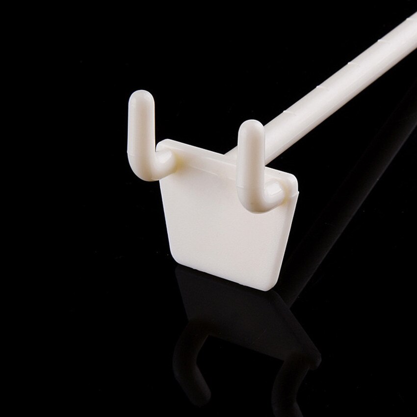 Plastic Pegboard Products Display Hanging Hanger Hooks in White For Storage Commodity Rack Shelf Supermarket Stores 100pcs