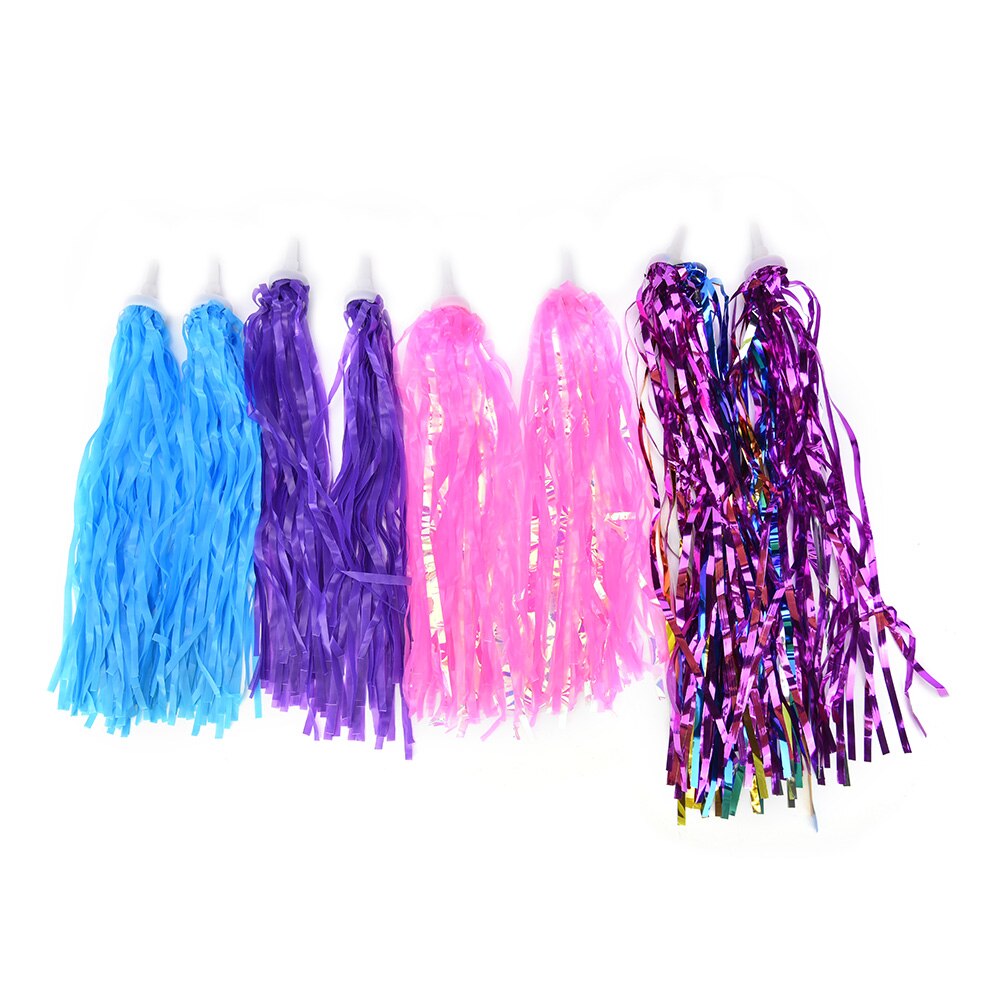 1 Pair Bicycle Handlebar Tassels Kids Scooter Tricycle Handlebar Grips Tassels Bike Handle Grips Decoration PE Streamers