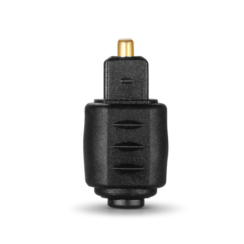 Zwart 3.5 Mm Mini Jack Toslink Optische Vrouw Naar Man Vierkante Digitale Toslink Plug Converter Adapter Voor Versterker Speler Dvd tv