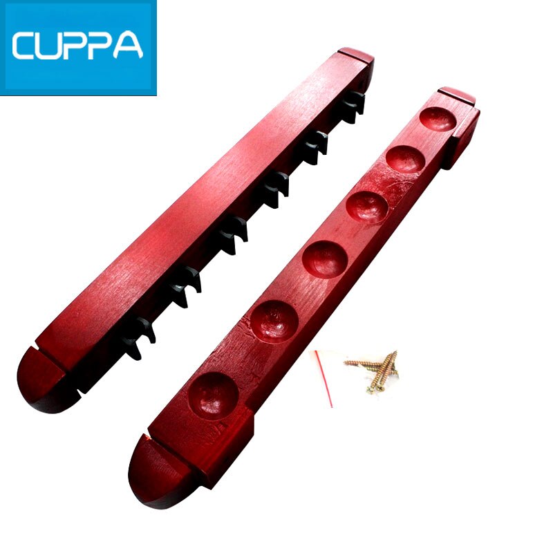 Cuppa 1 Paar Hout Biljart Keu Rack Houder Twee Kleuren Biljart 6 Gaten Hout Zwembad Voor Snooker China