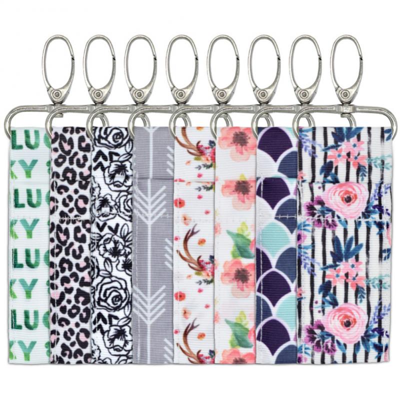 Chapstick Houder Lippenbalsem Mouw Pouch Chapstick Houder Met Clip Lipstick Lipgloss Houder Met Haak Accessoire, 5 stuks, S, Licht