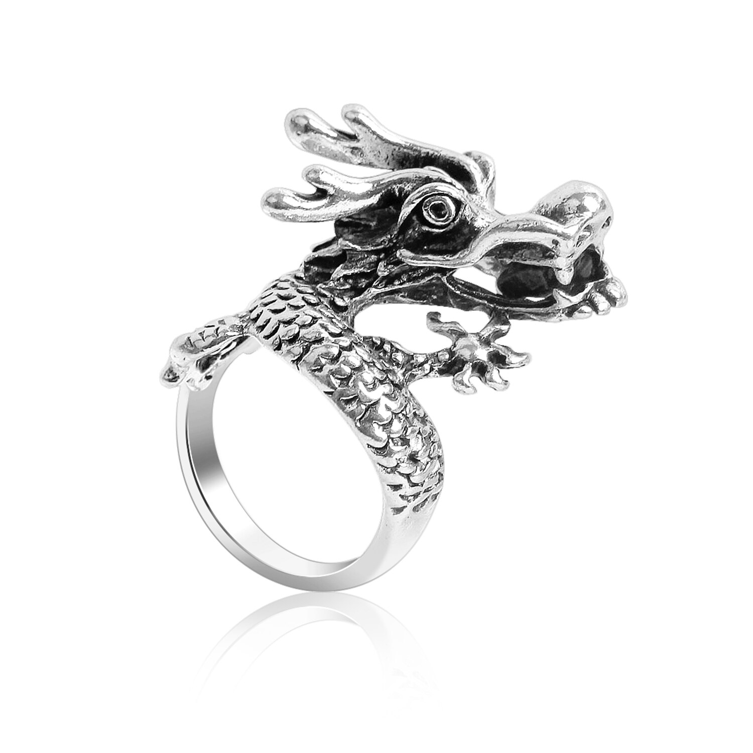 Animali Vintage Dragon Claw Snake Ring uomo donna Punk Hip Hop anelli di apertura personalità regolabile anelli gotici regalo gioielli: Style 06