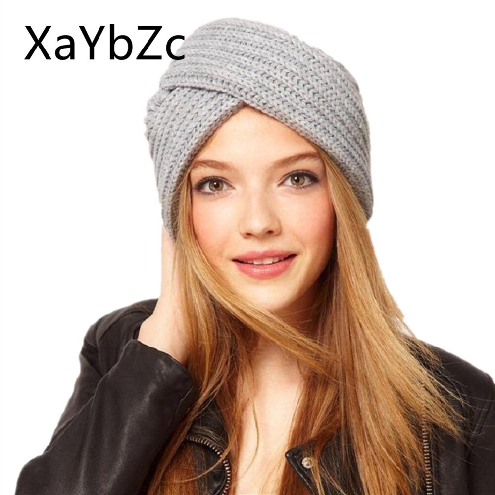 Sombreros de turbante de punto para mujer, gorros indios musulmanes, gorros de punto de lana, gorros cruzados, gorros bohemios con punta