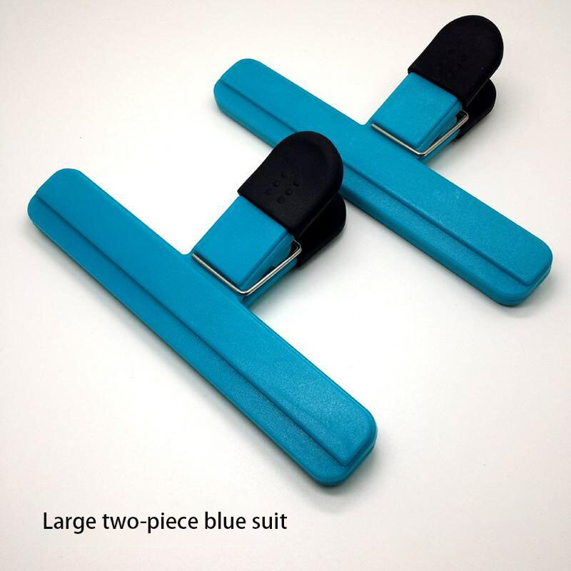 Universal Plastic Food Sealing Bag Clip Fresh Moisture-proof Snack Sealing Clip Postcard File Binder Clip Kitchen Tools: BigBlue2PC