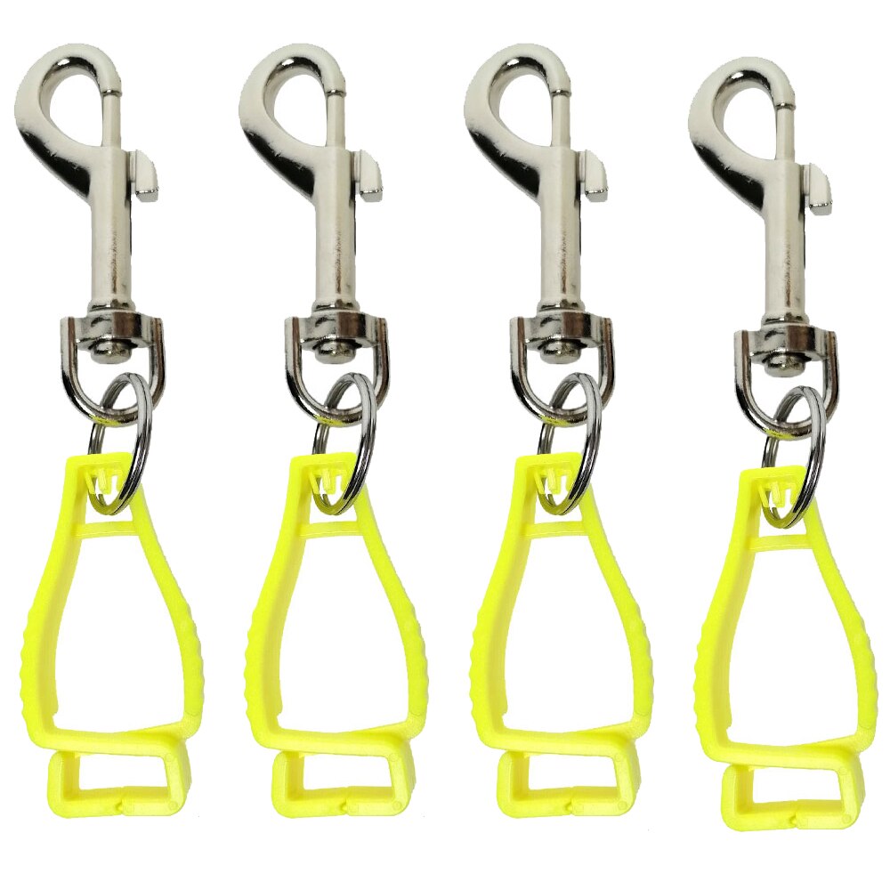 Klettern Camping Kajak Tauchen Golf Angeln Anti-verloren Hut Handschuh Handtuch Snap Clip Halter Für Outdoor Rock: Yellow 4 piece