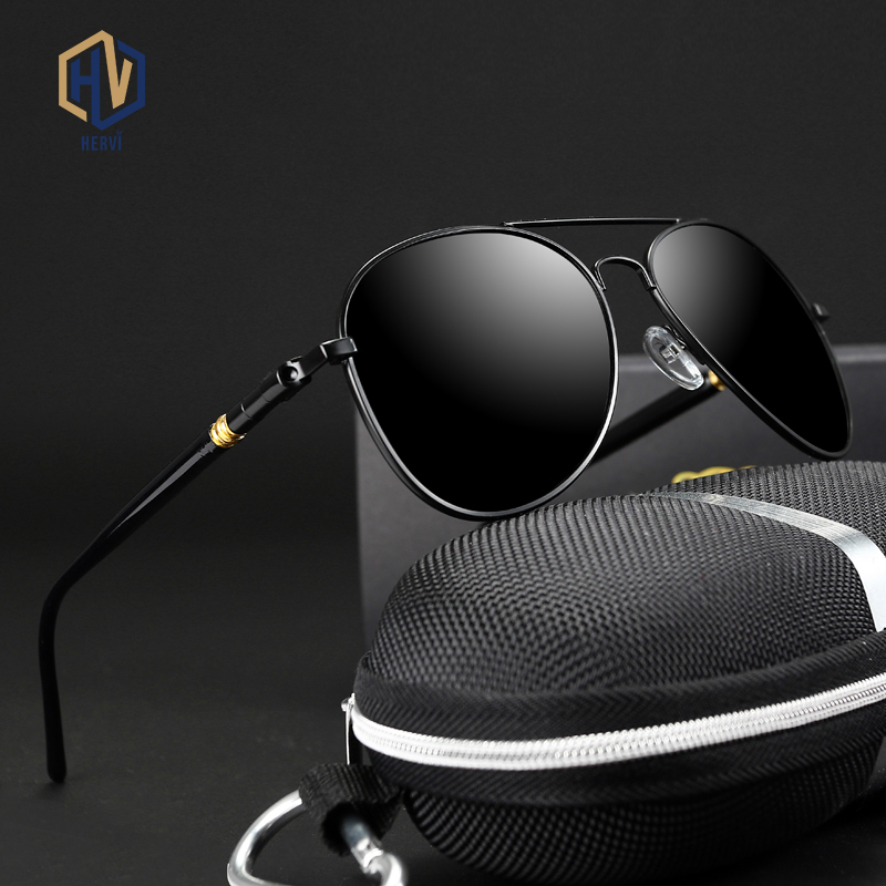 Klassieke Zonnebril Gepolariseerde Mannen Rijden Bril Zwart Pilot Zonnebril Mannelijke Retro Zonnebril Voor Mannen/Vrouwen